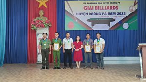Bế mạc và trao thưởng giải Billiards huyện Krông Pa năm 2023
